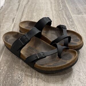 Birkenstock Black Cross-Strap Sandals